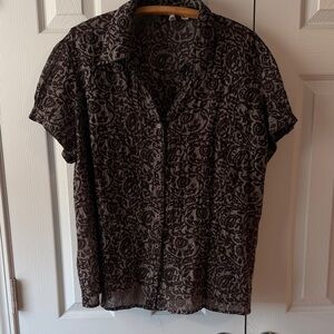 Batik Button down top- 2X